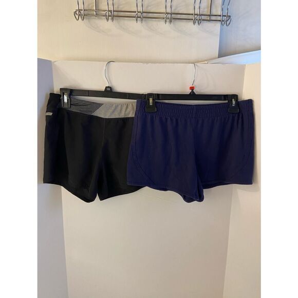 2 Danskin small gym shorts navy black lot - Picture 1 of 6